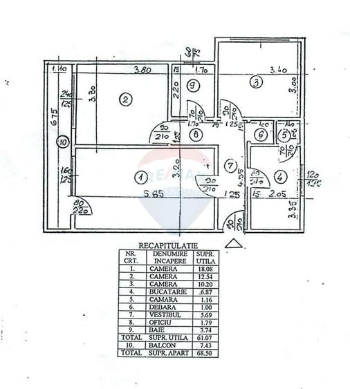 Apartament 3 camere decomandat 68 mp, Titulescu - metrou Basarab - 3
