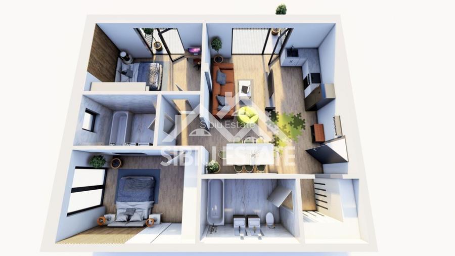 Apartament 3 camere , 87,6 mp utili , Etaj 1 , Finisaje Premium - 7