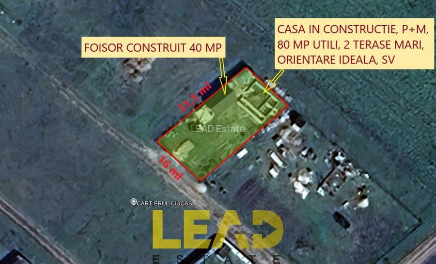 Comision 0%, Casa in constructie P+M, 80 mp utili, cu foisor si teren 504 mp - 3