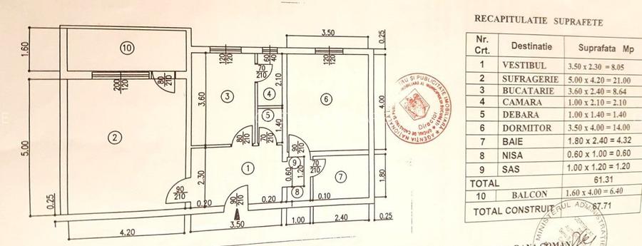 Vanzare Apartament 2 Camere 2 Minute Mall Vitan 68 Mp - 7