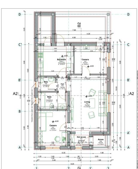 Casa Individuală la roșu | 3 camere | 92 mp | Teren 563 mp | Bărăbanț | - 2