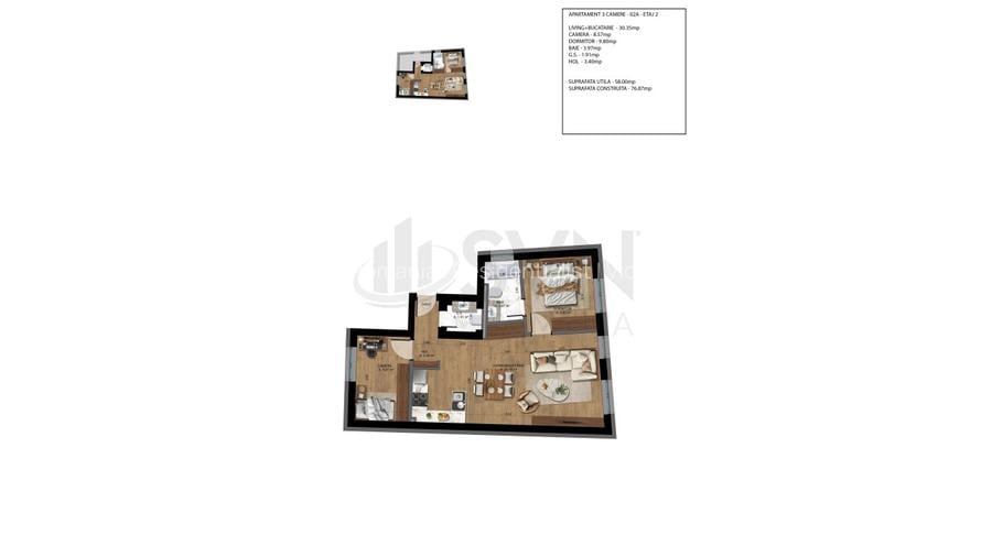 REA1028400 Apartament 3 camere premium Unirii - PRET PROMOTIONAL - APRILIE - 11