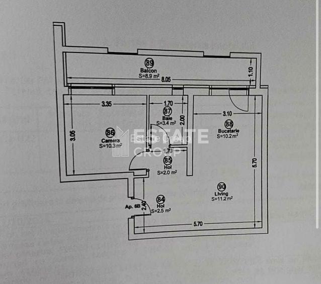 Apartament cu 2 camere in Giroc complet mobilat si utilat - 15