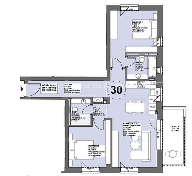 3 CAMERE - PIPERA - APROAPE DE ȘCOLI INTERNAȚIONALE - 1