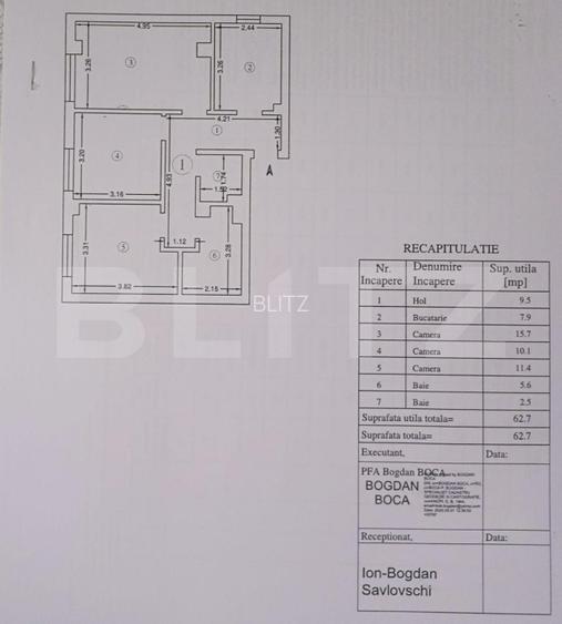 Apartament de vanzare 3 camere, 62.70 mp  Valea Adanca - 9