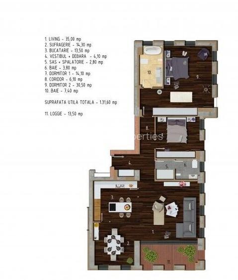 Parter cu terasa | piscina exterioara | receptie si paza | Aviatorilor - 22