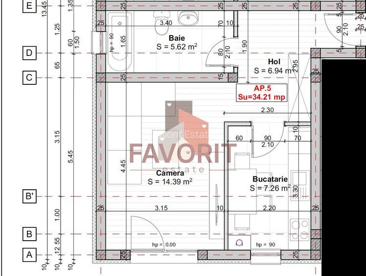 Decomandat.  Spatiu depozitare . Loc de parcare inclus - 1