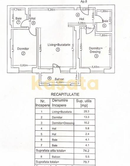 Apartament 3 camere | Mobilat | Crystal North | Ready to move - 20