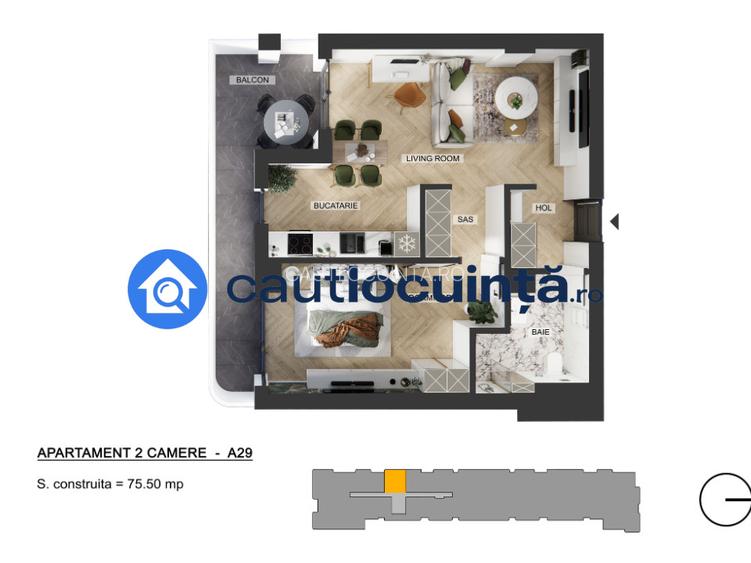 Apartament 2 camere | Complex Nou | Loc De Joaca  - 8