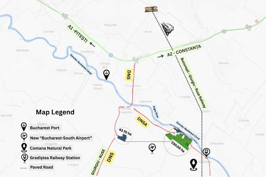 Teren Unic 230 ha – Acces Direct DN5A – In Sudul Bucurestiului - 3