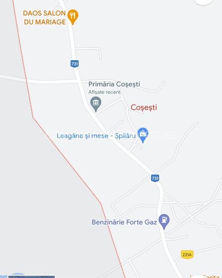 Mioveni - Cosesti - stradal, IDEAL  LOCUINTA/SPATIU COMERCIAL - teren 1250 mp - 10