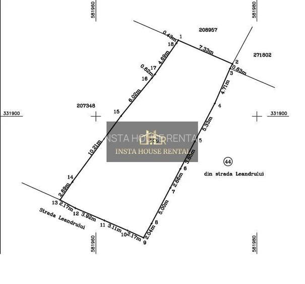Teren 231 mp Bucurestii Noi / Regim de construire P+2E - 3
