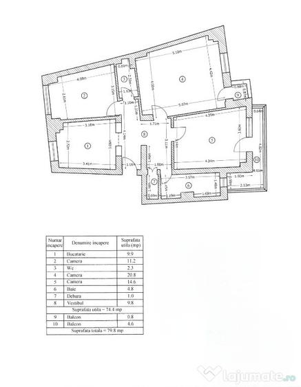 Basarabia I Apartament 3 camere decomandat | 75 mp | 2 băi | Bloc 1986 - 1