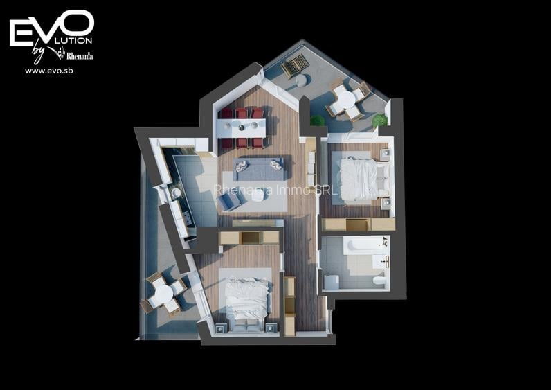 APARTAMENT 3 CAMERE | LIVING 32 MP | SHOPPING CITY SIBIU | Evolution Apartments - 5