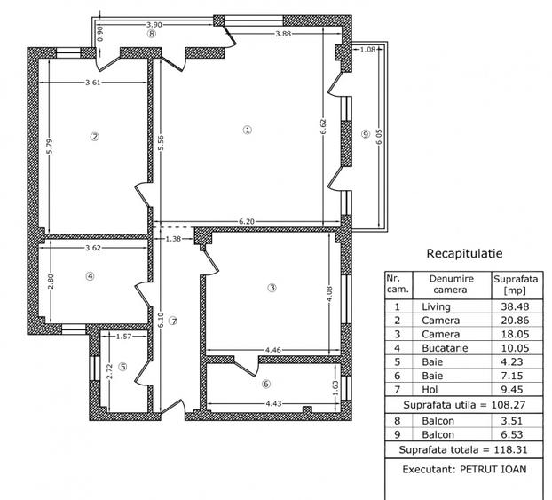 3 Camere Băneasa – 2 bai/2 balcoane Încălzire în Pardoseală, Lux 118mp - 7