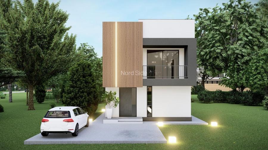 Vila eficienta energetic Tunari, strada publica, POMPA SI PANOURI SOLARE - 6