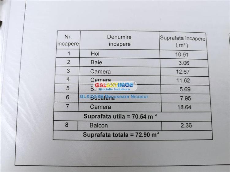 Apartament 3 camere mobilat Utilat in Militari Residence, 89.900 Euro - 10