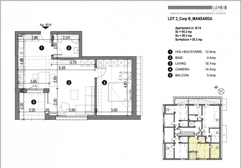 Apartamente 1-2 sau mansarda, suprafete 40-60mp, Complex rezidential Comision 0 - 17