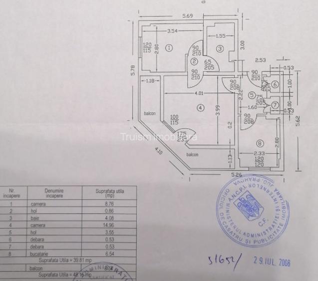  Apartament 2 camere, confort 1, etaj 3/10– Zona Republicii  - 11