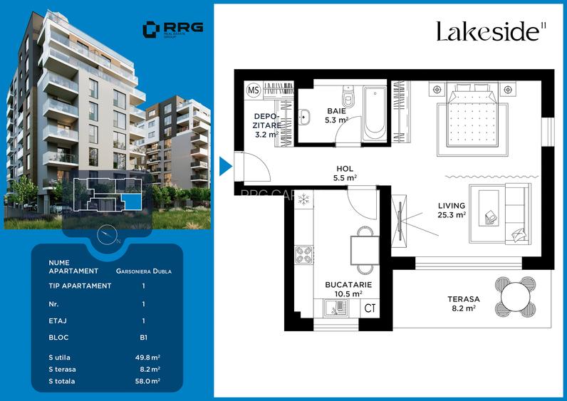 Garsonieră Dubla. Lacul Străulești. Poziție premium lângă lac! - 2