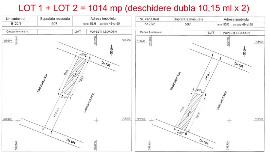 Teren Popesti Leordeni intravilan  1000mp intre strada Scolii si Miraslau - 4