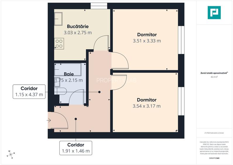 Apartament 43 mp, mobilat, AC, parter, decomandat - 6