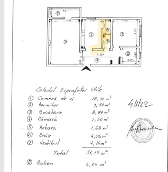 APARTAMENT 2 CAMERE  5/10 55MP BL 1982 REABILITAT TERMIC 3 MINUTE METROU PARC - 1