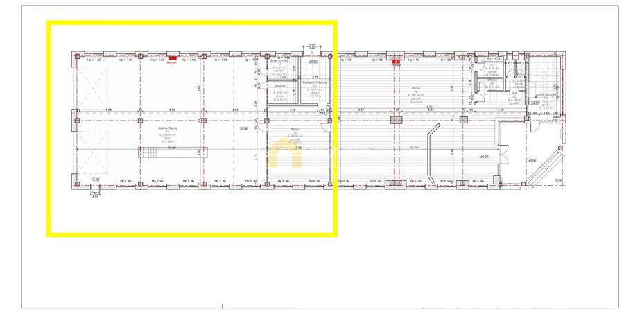 Hala industriala de inchiriat | SU 230 mp + 40 mp birou, Curte 3000mp| Floresti - 3