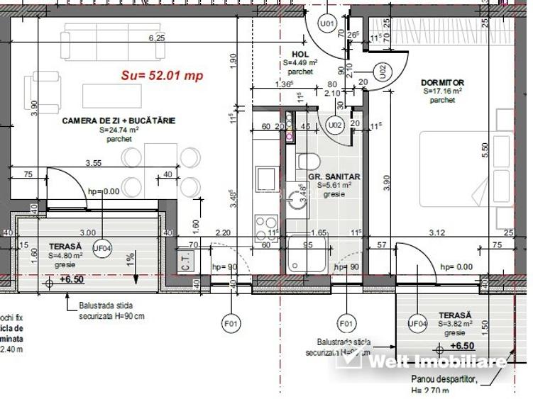 Apartament 1 cam decomandat, imobil nou Apahida zona centrala  - 4