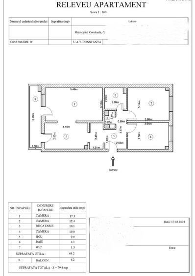 0% COMISION - 3 CAMERE - 2 BĂI - KM5 - 17
