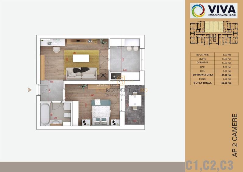 Apartament 2 camere, imobil nou, acces rapid metrou Aparatorii Patriei - 1