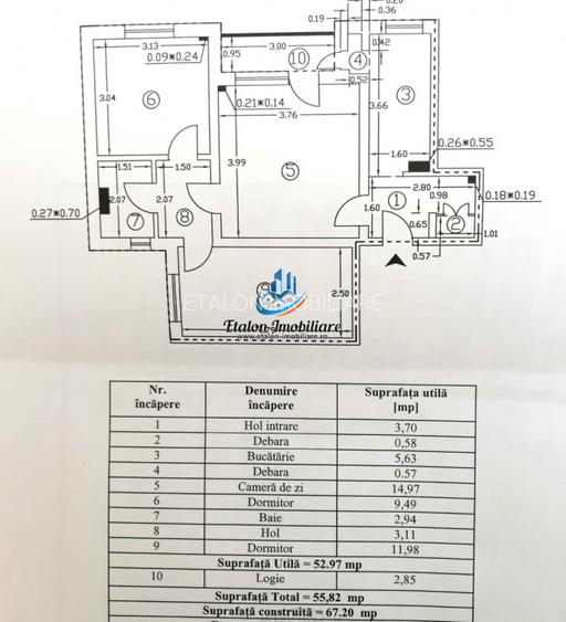 Apartament 3 camere semidecomandat, etaj 1, Piata Darmanesti - 7