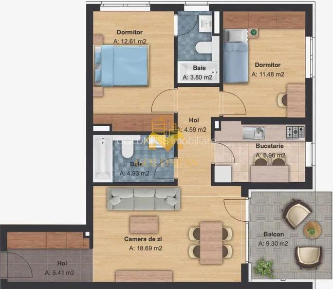 3 camere, modern, parcare, Buna Ziua, Zona Grand Hotel Italia, LIDL - 10