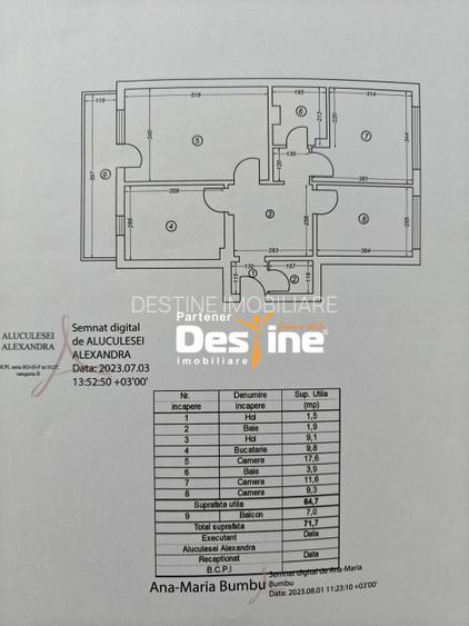DACIA, Apartament 3 camere, 71.7 MP, 164.900 €  - 12