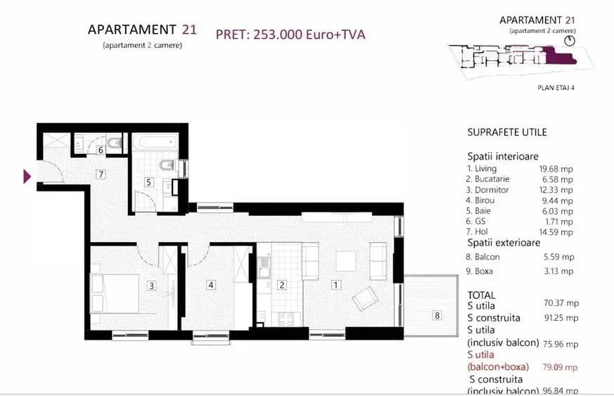Apartament 3 camere, Dacia - Eminescu nou, lux/5 min metrou/Comision 0 - 3