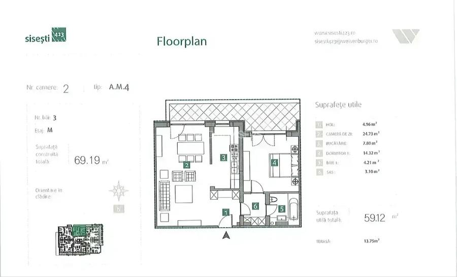 Apartament 2 camere, terasa 13,75mp, langa lac, metrou, bloc nou - 10