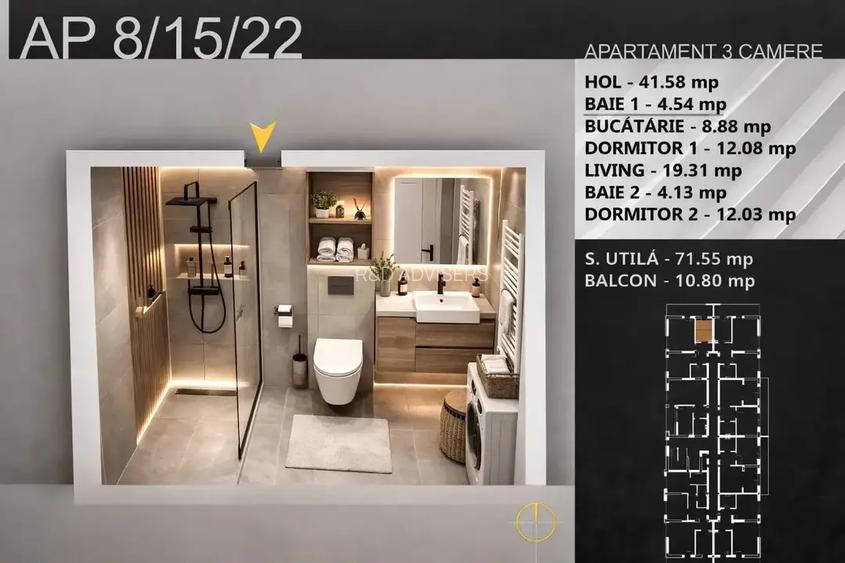 Apartament 3 camere decomandat Theodor Pallady predare aprilie 2026 - 3