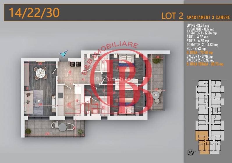 Apartament 3 camere Titan Th. Pallady-Sector 3-Metrou Teclu - 2