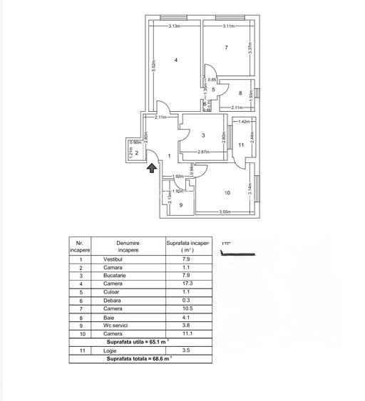 3 camere Bagdasar Arseni - 1981 / La cheie - 8