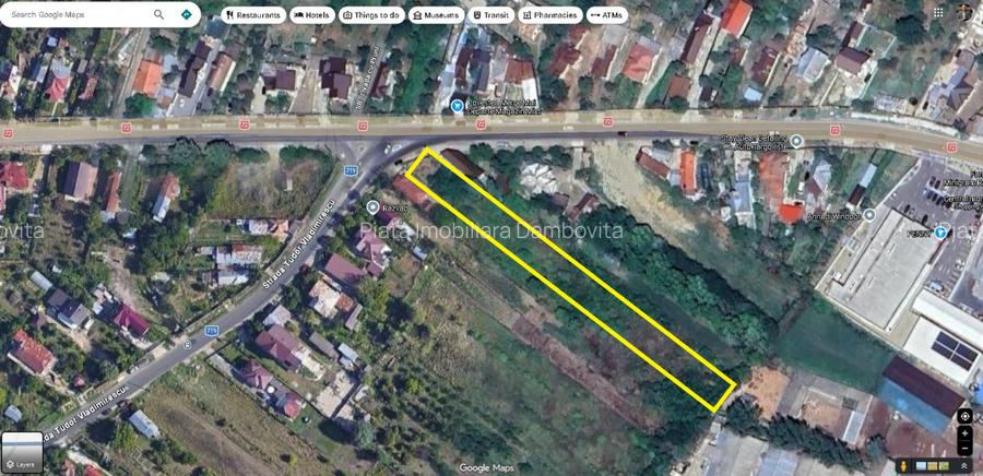 Teren intravilan | Valea Voievozilor | DN72 | 2.555 mp | Utilități la poartă - 2