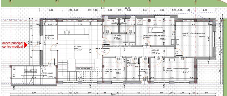 Teren 1166mp, proiect Clinica si Birouri, Gruia  - 12