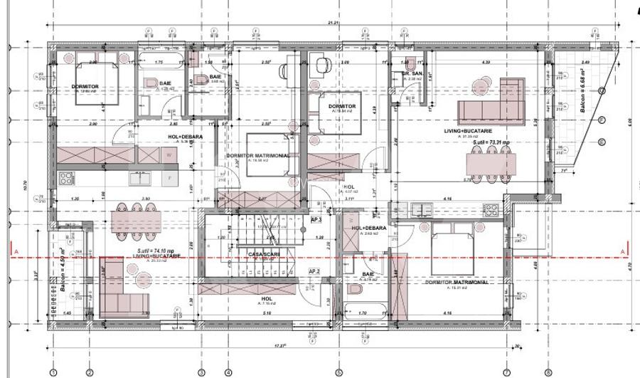 Apartament 3 camere de vanzare 2 bai balcon parcare Arhitectilor Sibiu - 4