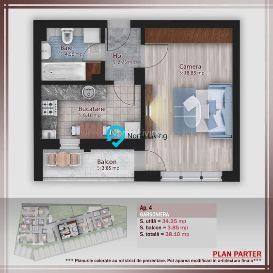 Garsoniera | Proiect tip boutique | Stefan cel Mare - 4