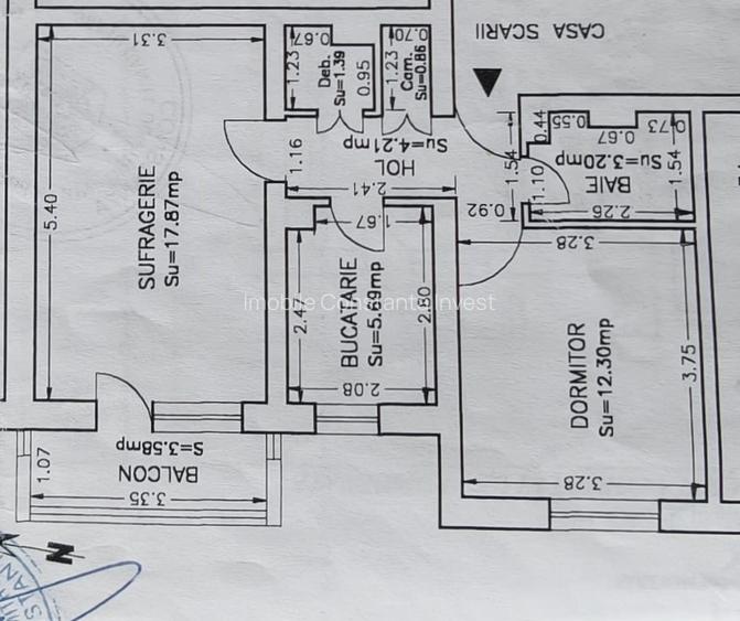 ICIL  Apartament  2 Camere Decomandat Etajul 3/4 Bloc Caramida Gaze La Usa - 13