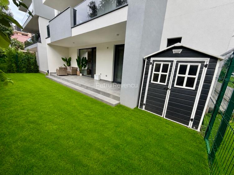 Apartament premium de închiriat, 4 camere, grădină privată, Residence 5, Pipera - 16
