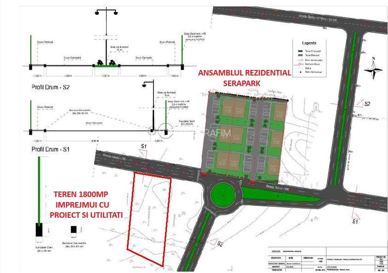 Teren intravilan 1800m2 imprejmuit cu utilitati - 2