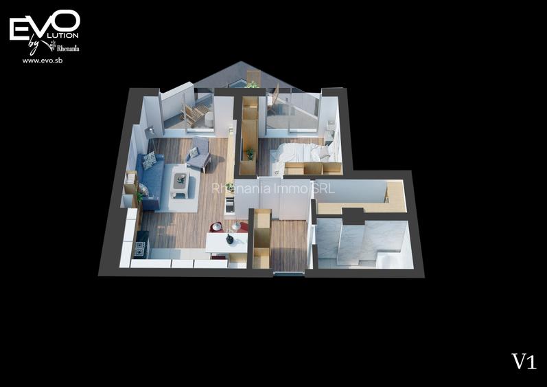 AP. 2 CAMERE | 60 MP | RĂSĂRIT | SHOPPING CITY SIBIU | Evolution Apartments - 7