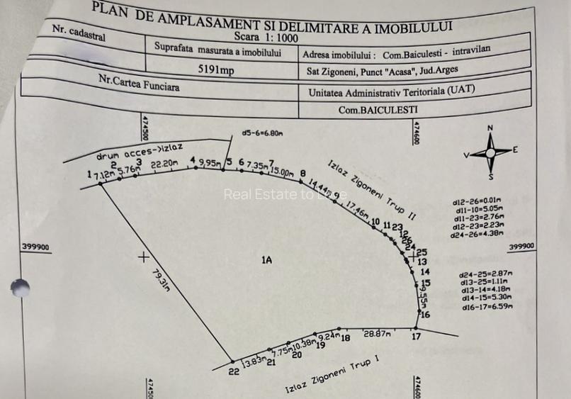 Teren deal, vedere lac Zigoneni, la padure si izlaz, utilitati, acces A1 - 5