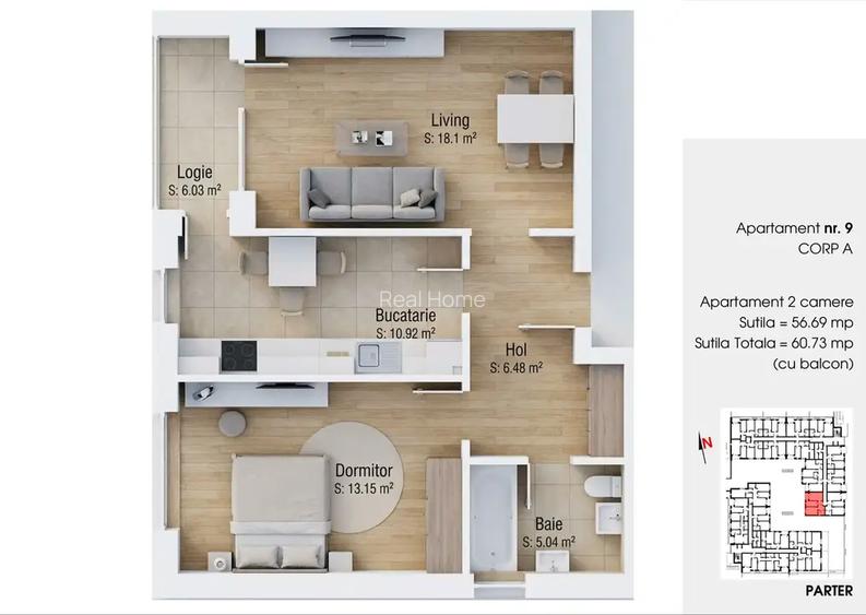 Apartament 2 camere cu geam la baie 15min Metrou 1 Decembrie 1918 - 2