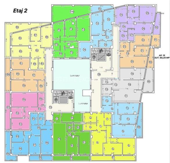 Tomis Nord - Vanzare apartament decomandat cu 2 camere,  bloc nou. - 2